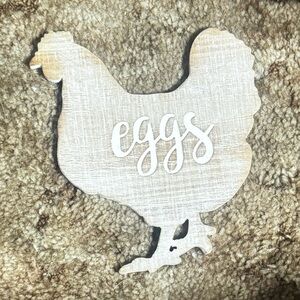 Hobby Lobby White and Tan Chicken 'eggs' Wall Decor